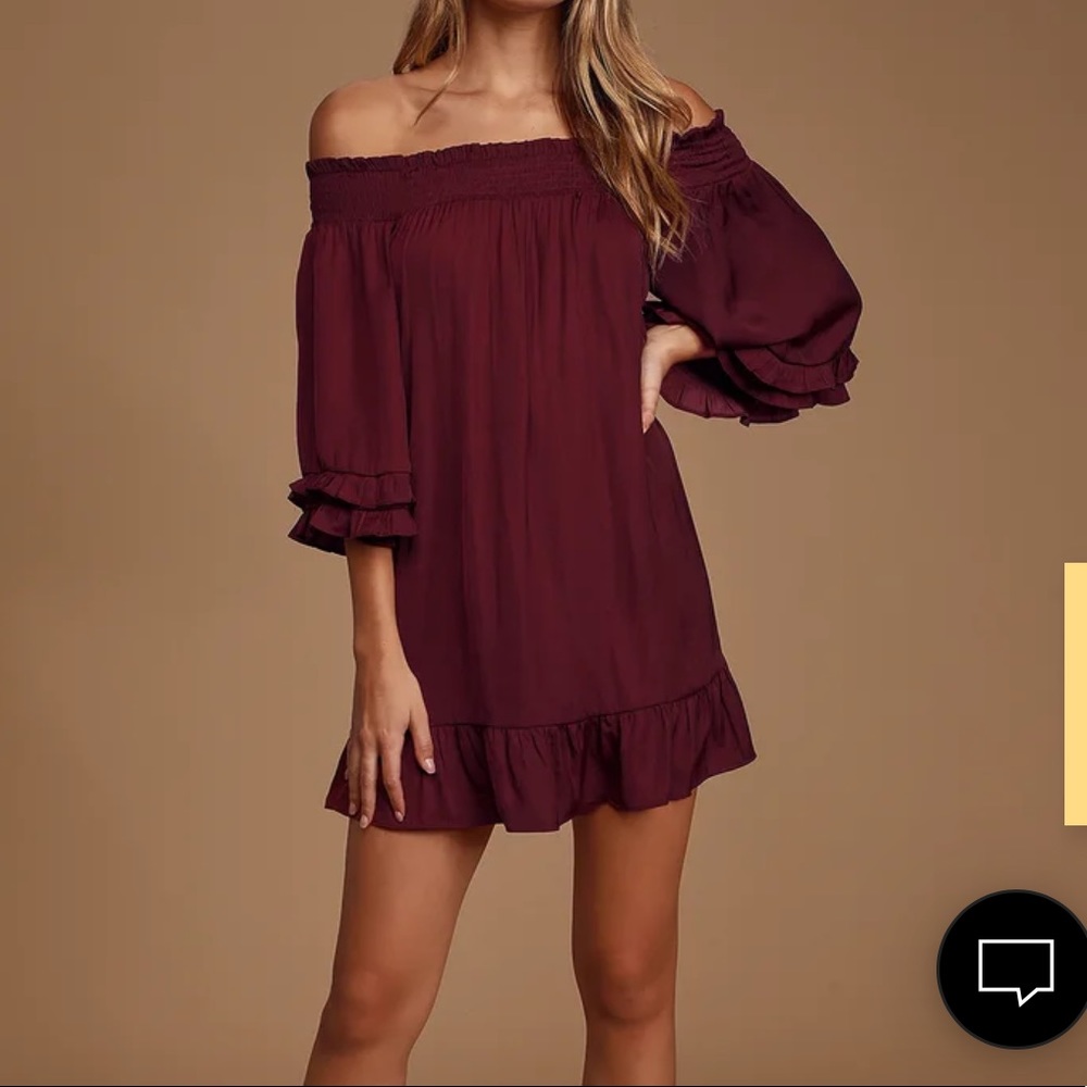 Long sleeve off the shoulder midi dress